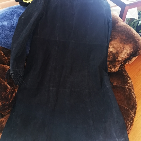 Vintage Suede frilled long jacket - Picture 2 of 4